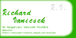 richard vanicsek business card